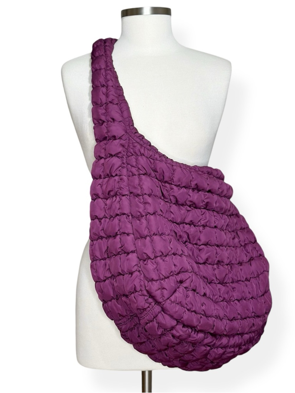 COS Oversized Quilted Large Crossbody Bag - Purple - Picture 2 of 9